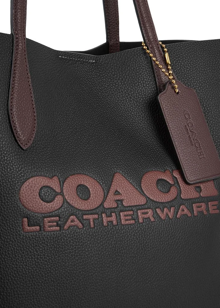 商品Coach|Kia black logo leather tote,价格¥1684,第3张图片详细描述