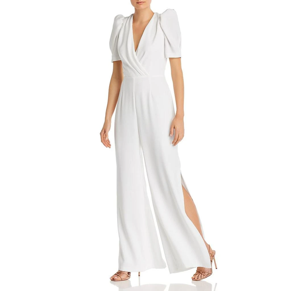 商品Monique Lhuillier|ML Monique Lhuillier Womens Surplice Pintuck Jumpsuit,价格¥476,第1张图片