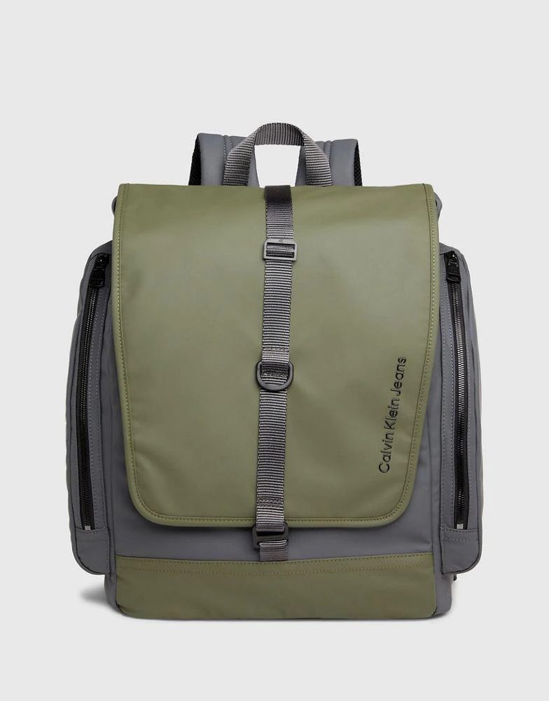 商品Calvin Klein|Calvin Klein Flap Backpack in grey,价格¥1463,第1张图片