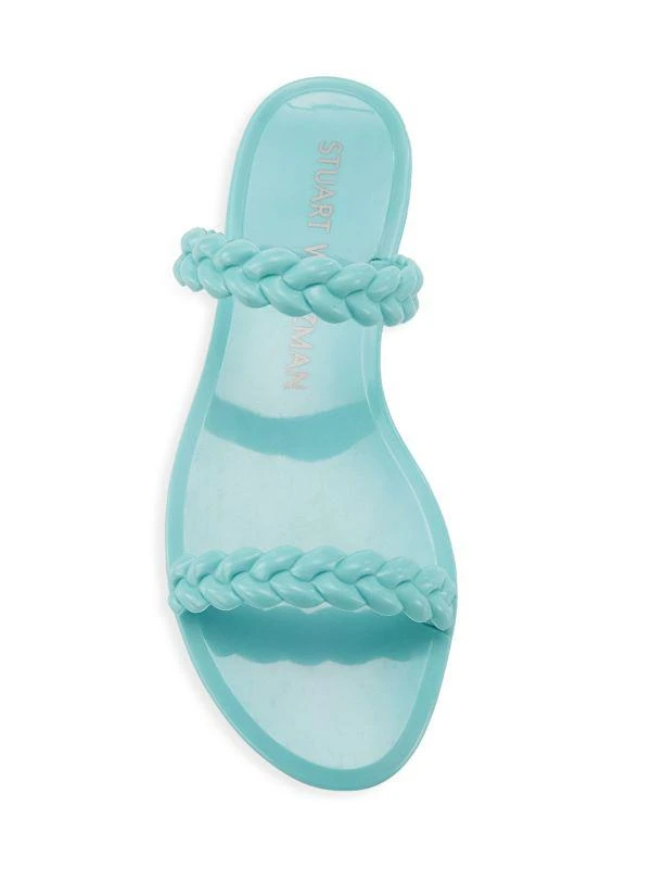 商品Stuart Weitzman|Sawyer Braided Jelly Flat Sandals,价格¥562,第5张图片详细描述