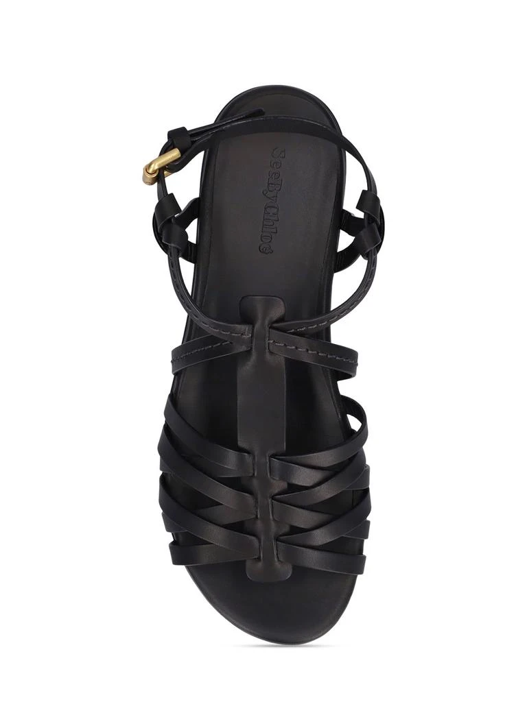 商品See by Chloé|60mm Ortiz Leather Wedges,价格¥1140,第4张图片详细描述