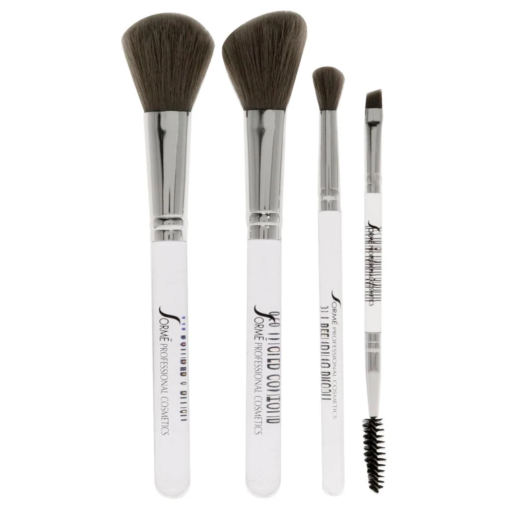 商品Sorme Cosmetics|Elite Brush Set by  for Women - 4 Pc Powder and Blush Brush - 968, Angled Contour and Blush Brush - 969, Blending Brush - 971, Dual Ended Angled Brush - 972,价格¥144,第2张图片详细描述