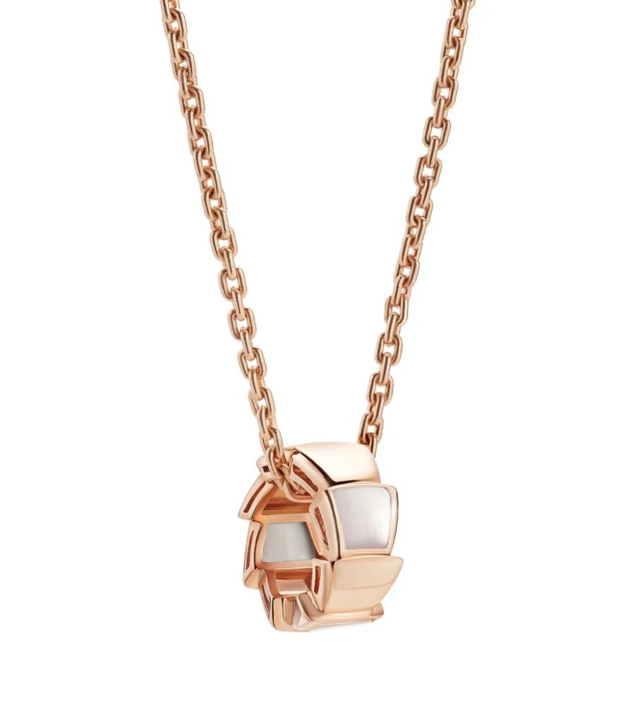 商品BVLGARI|Rose Gold, Diamond and Mother-of-Pearl Serpenti Necklace,价格¥25855,第1张图片