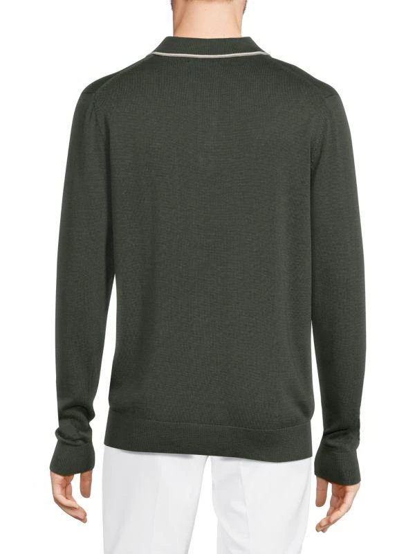 商品Saks Fifth Avenue|Tipped Long Sleeve Sweater Polo,价格¥225,第2张图片详细描述