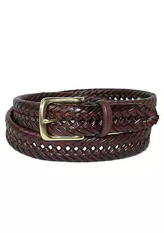 商品Tommy Hilfiger|Men's Burnished Handlaced 1 1/4 Inch Belt,价格¥213,第1张图片