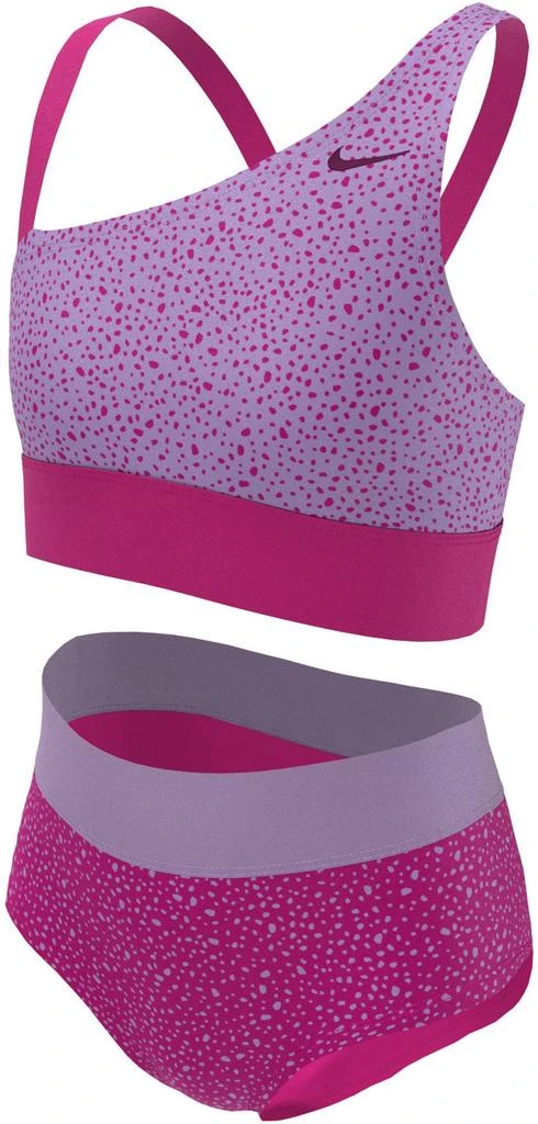 商品NIKE|Nike Girls' Asymmetrical Top and High Waist Swimsuit,价格¥148,第3张图片详细描述