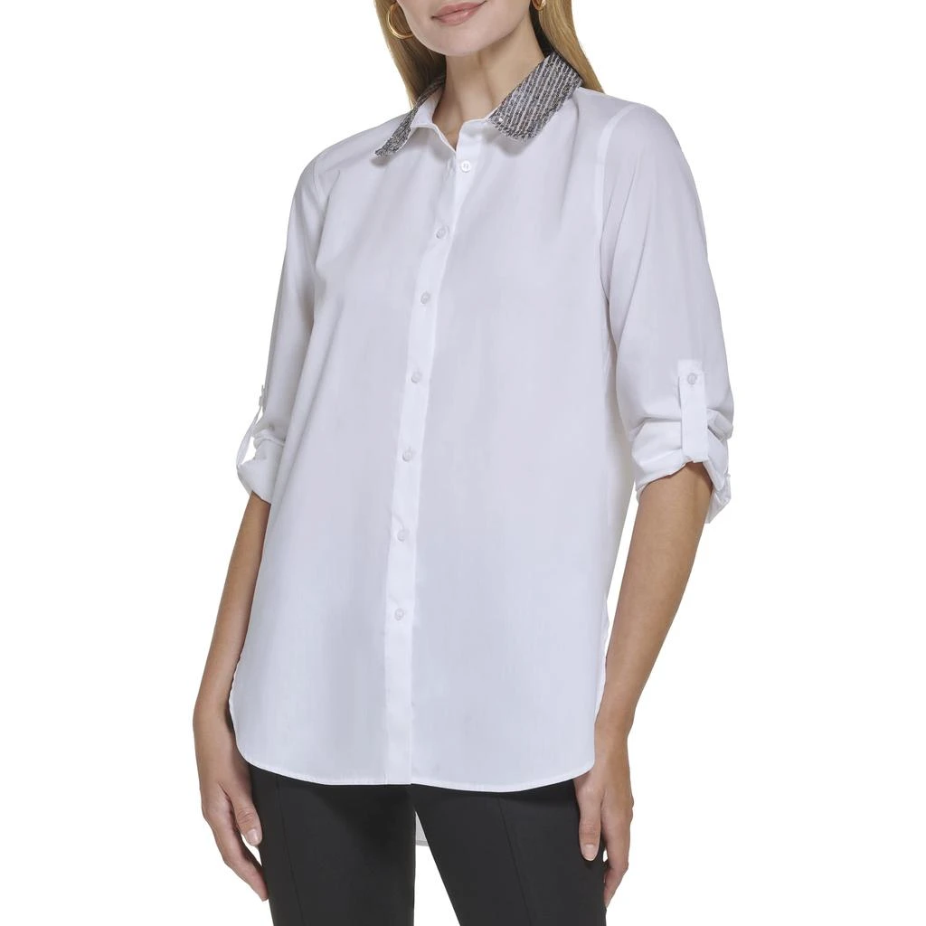 商品Calvin Klein|Boyfriend Tunic with Sequin,价格¥317,第1张图片