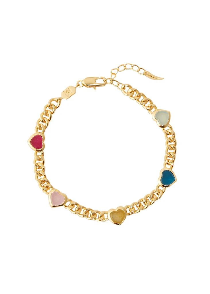 商品Missoma|Jelly Heart 18kt gold-plated chain bracelet,价格¥1453,第1张图片