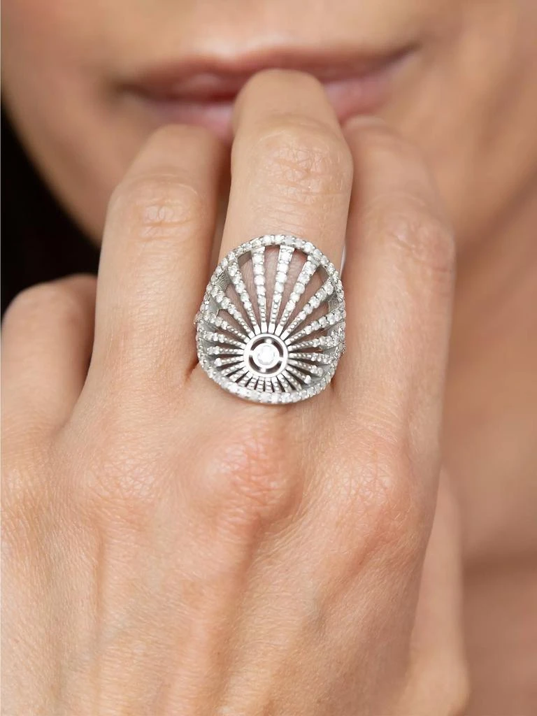 商品Sheryl Lowe|Sunrise Saddle Sterling Silver & 1.25 TCW Diamond Ring,价格¥11970,第2张图片详细描述