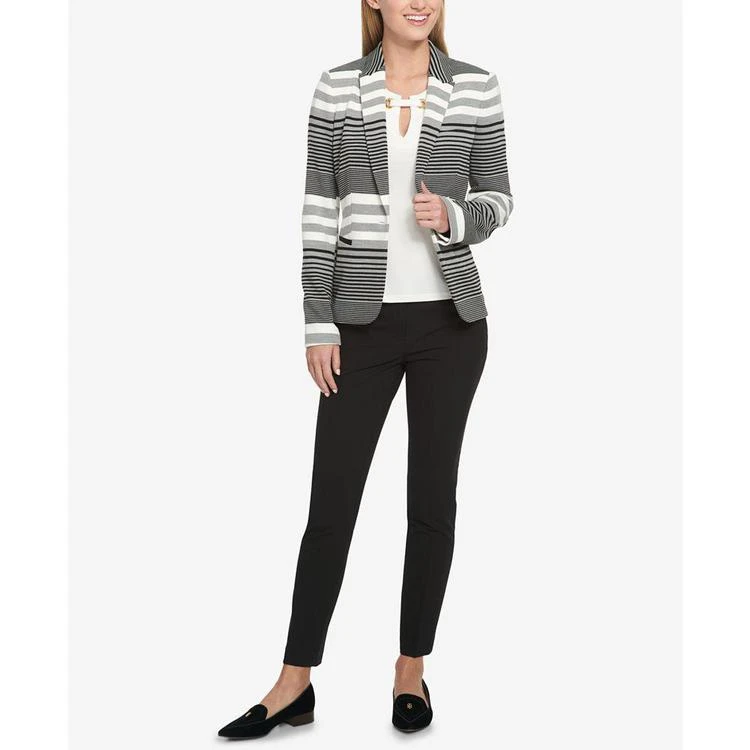 Striped Elbow-Patch Knit Blazer 商品