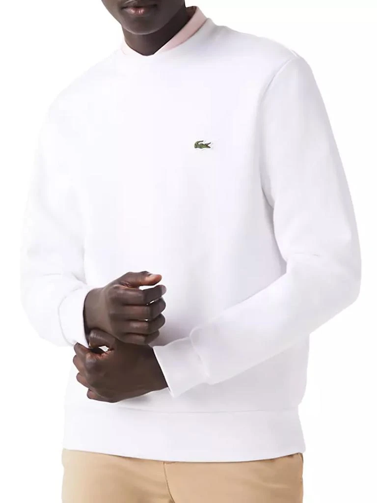 商品Lacoste|Crewneck Brushed Cotton Sweatshirt,价格¥737,第3张图片详细描述