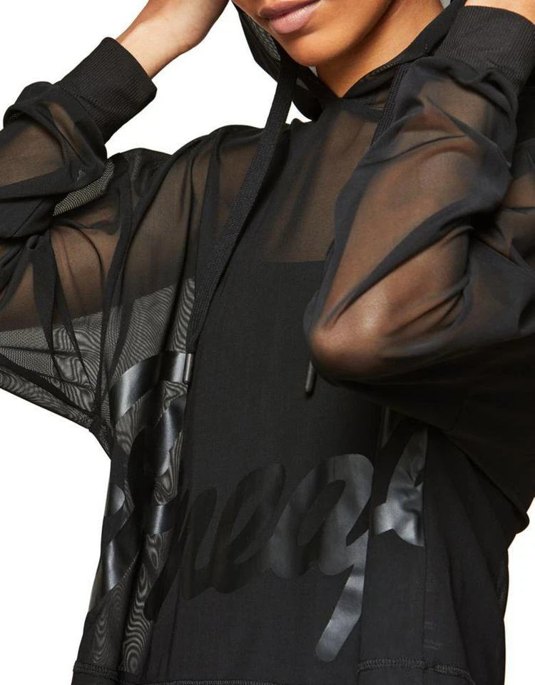 商品Miss Selfridge|Mesh Cropped Hoodie,价格¥63,第4张图片详细描述