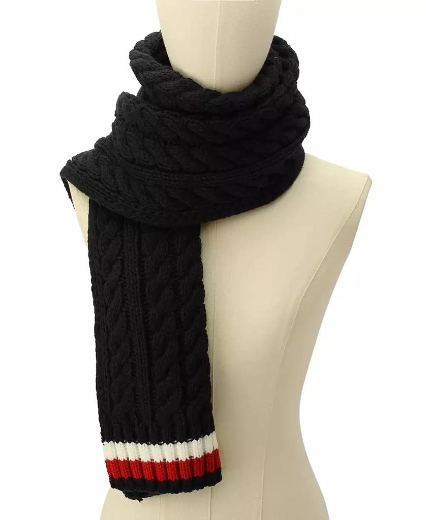 Men's Cable Knit Global Stripe Scarf 商品