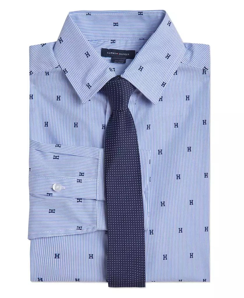 商品Tommy Hilfiger|2-Pc. All-Over Dot Print Shirt & Tie Set, Big Boys,价格¥259,第2张图片详细描述