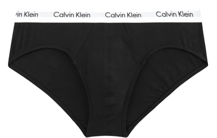 商品[国内直发] Calvin Klein|[预售3天]CALVIN KLEIN logo腰边舒适三角内裤 男款 三条装 黑白灰,价格¥258,第7张图片详细描述