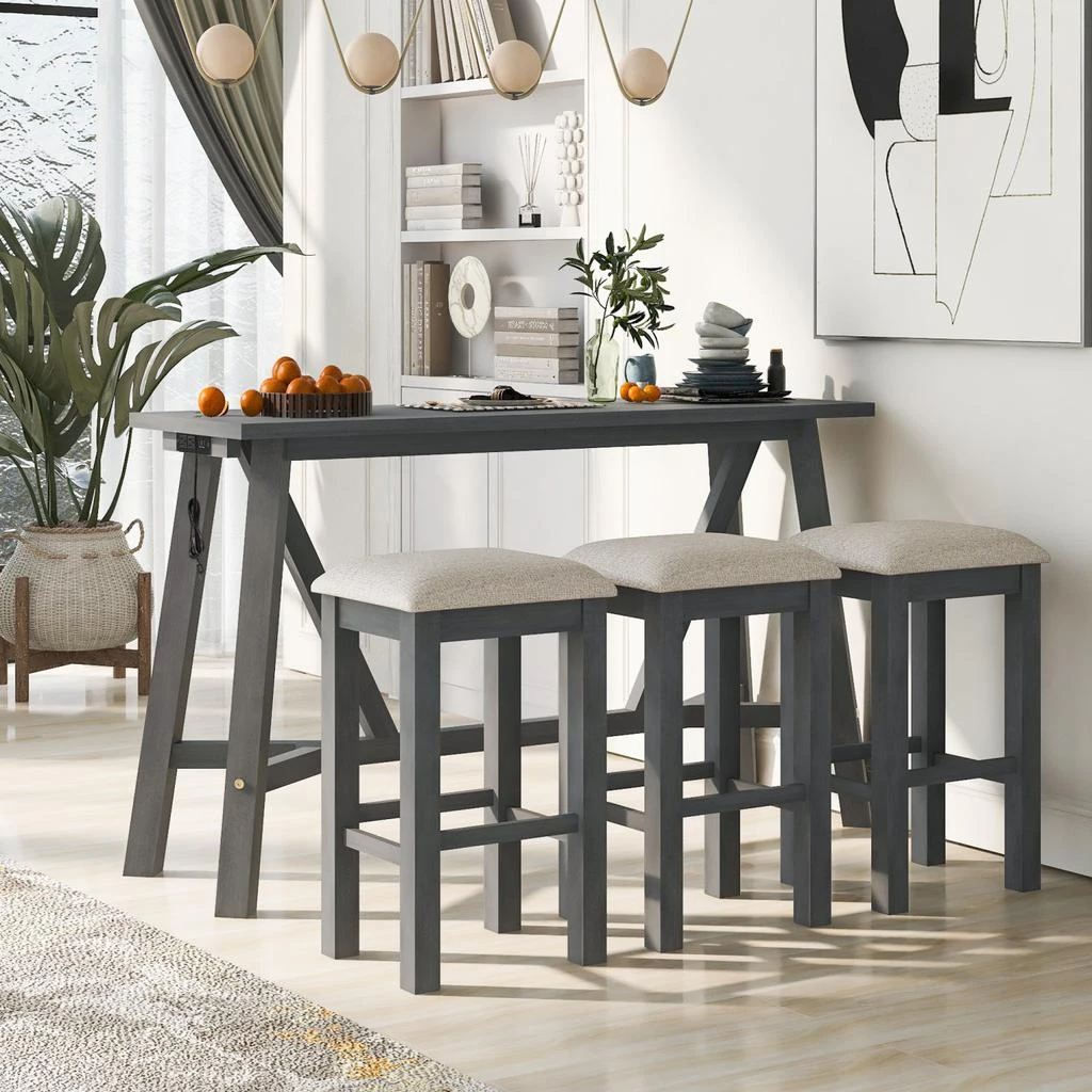 商品Simplie Fun|Dining and Kitchen Set in Rubberwood,价格¥3041,第3张图片详细描述
