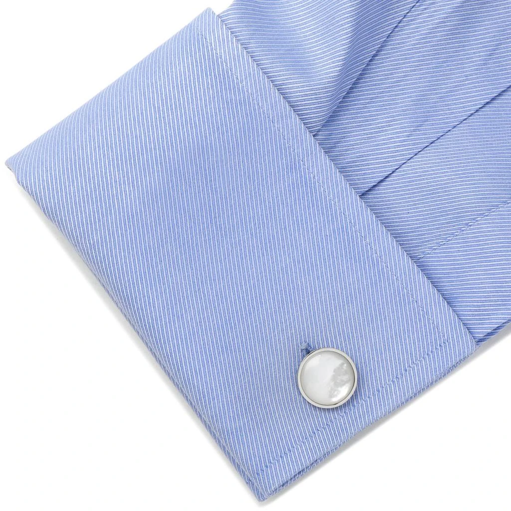商品Cufflinks Inc.|Silver and Mother of Pearl Cufflinks,价格¥454,第2张图片详细描述