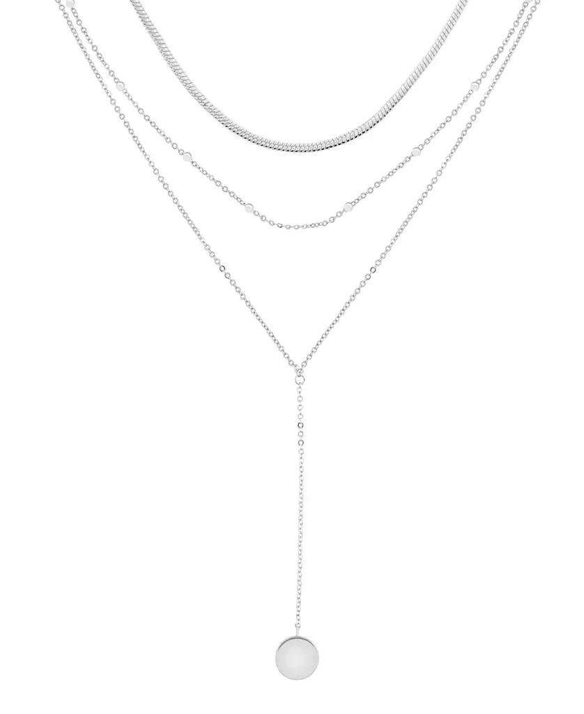 商品Essentials|Triple Chain 15" Layered Y-Necklace in Silver Plate,价格¥133,第1张图片