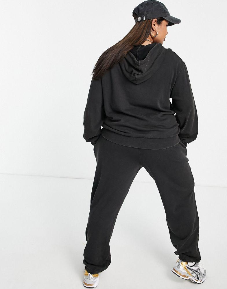 ASOS DESIGN Curve tracksuit hoodie / jogger in washed charcoal商品第4张图片规格展示