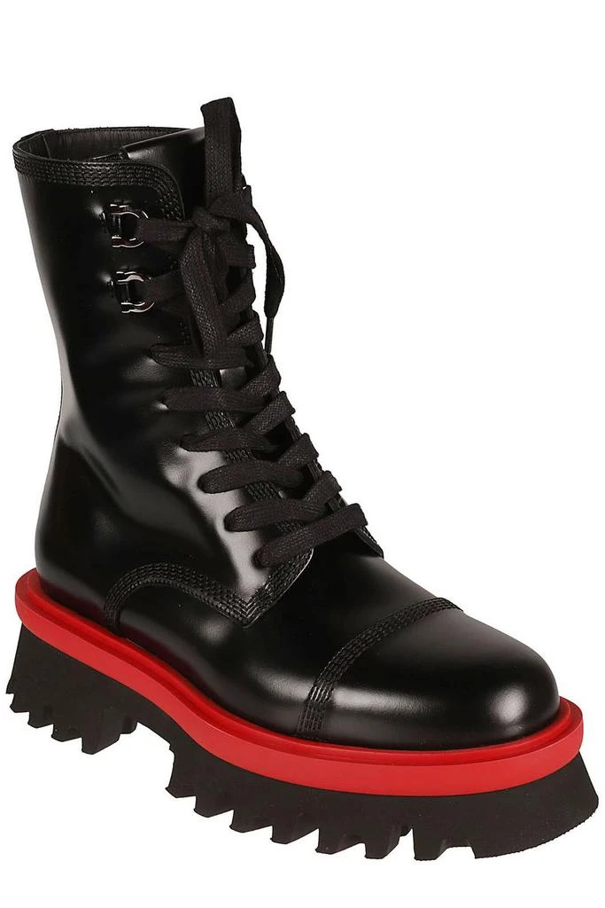 商品Salvatore Ferragamo|Salvatore Ferragamo Chunky Sole Lace-Up Combat Boots,价格¥4379,第2张图片详细描述