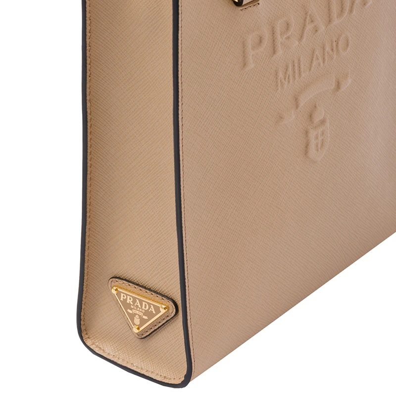 PRADA/普拉达 22新款 女士小号砂米黄saffiano皮革珐琅徽标拆卸织物肩带单肩手提斜挎包1BA333_NZV_F0036_V_N2A 商品