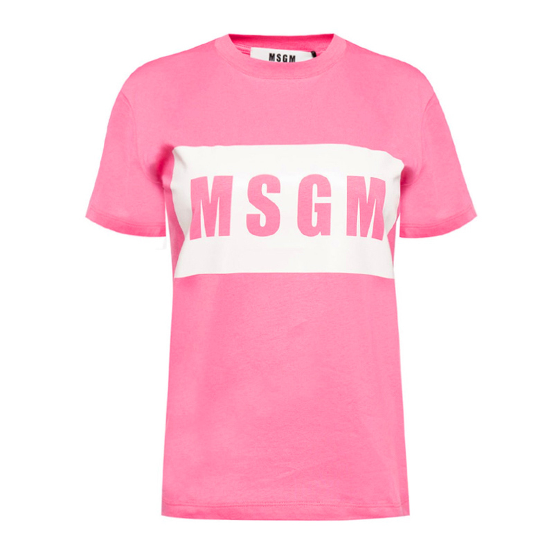 MSGM  女士棉质LOGO标识印花时尚短袖T恤 2741MDM95-5797-14商品第1张图片规格展示