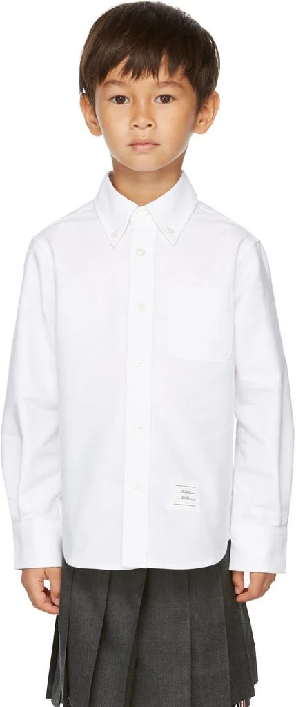 商品Thom Browne|白色 Point Collar 儿童衬衫,价格¥2746,第2张图片详细描述