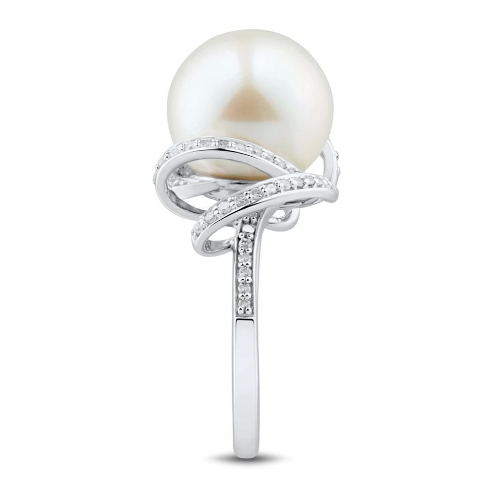 商品Macy's|White Ming Pearl (12mm) & Diamond (1/4 ct. t.w.) Ring in 14k White Gold,价格¥15988,第3张图片详细描述
