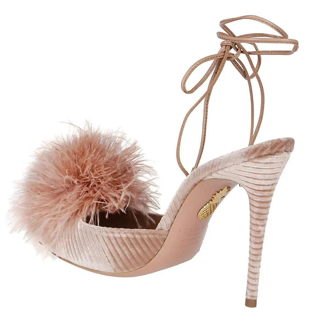 商品Aquazzura|Aquazzura Ladies Boudoir Sling 105 Feather-trim Heeled Sandals, Brand Size 36 ( US Size 6 ),价格¥2554,第1张图片