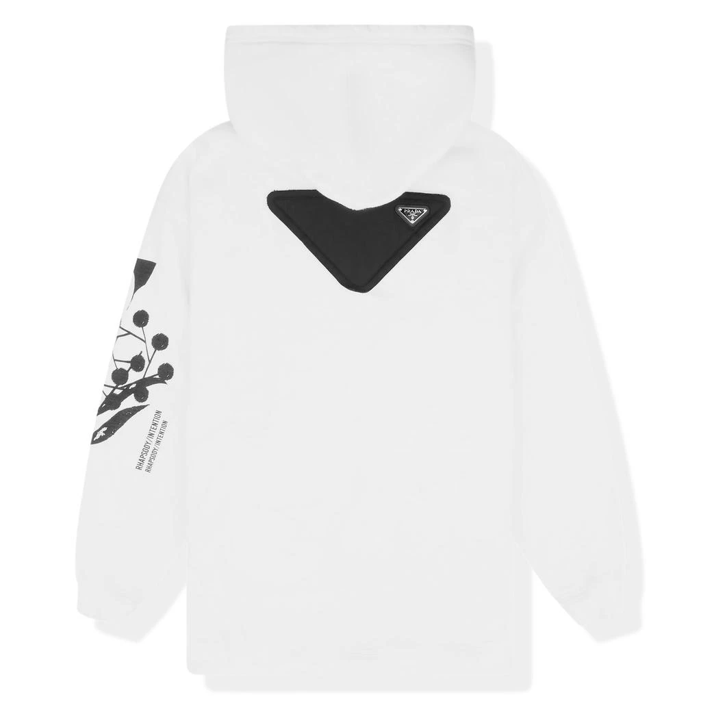 商品Prada|Prada Floral Graphic White Hoodie,价格¥5544,第2张图片详细描述