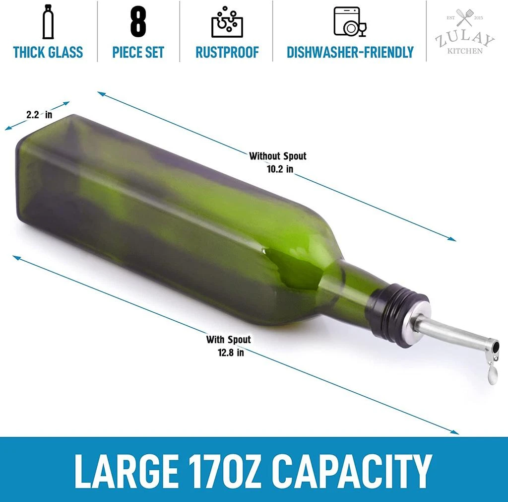 商品Zulay Kitchen|2 PackOlive Oil Dispenser Bottle with Accessories,价格¥184,第3张图片详细描述