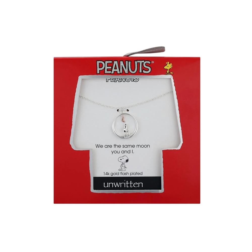 商品Peanuts|14K Rose Gold Flash-Plated Two-Tone Pendant Necklace,价格¥373,第2张图片详细描述