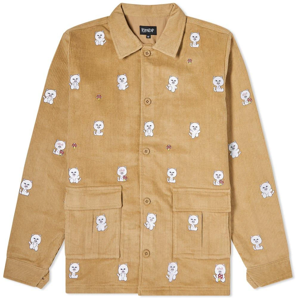 商品RIPNDIP|RIPNDIP All Over Embroidery Corduroy Jacket,价格¥709,第1张图片