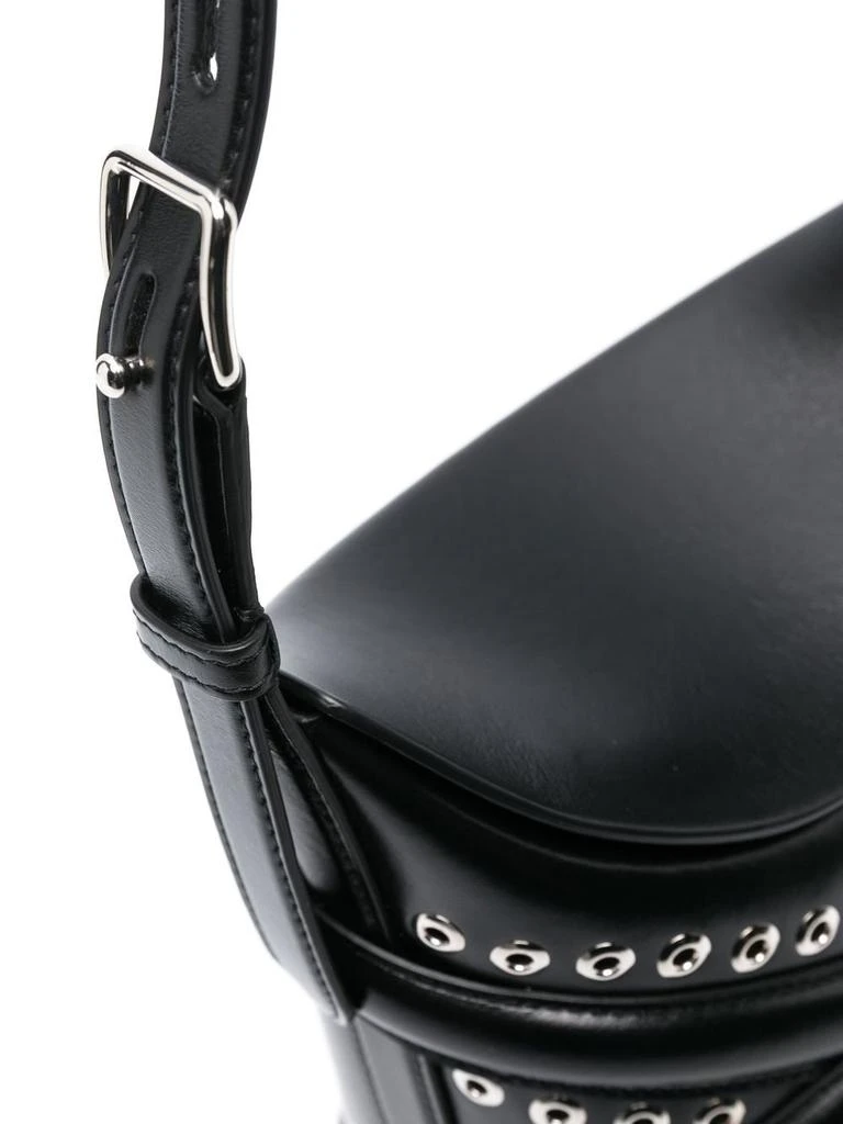 商品Alexander McQueen|ALEXANDER MCQUEEN - The Curve Leather Bucket Bag,价格¥16526,第3张图片详细描述