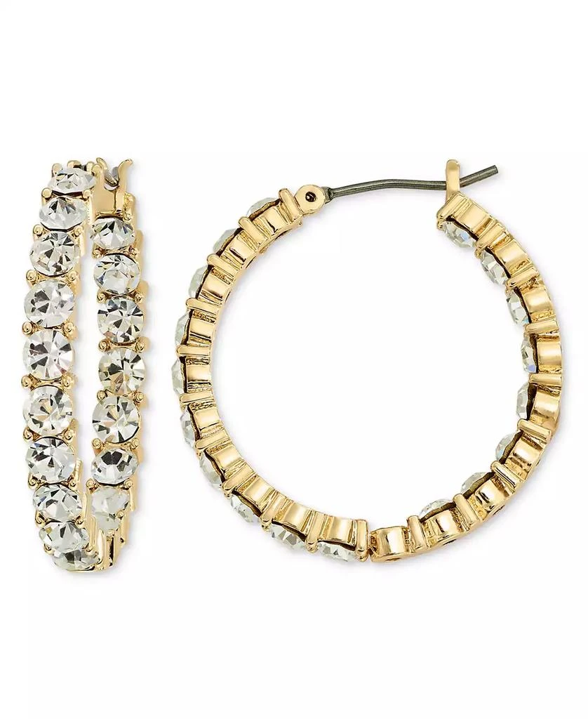 商品On 34th|Crystal Station Medium Hoop Earrings, 1.1", Created for Macy's,价格¥62,第1张图片