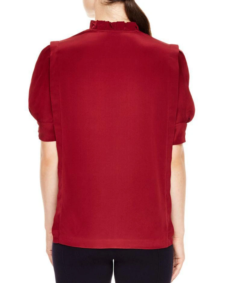 商品Sandro|Phelia Pleat-Detail Silk Top,价格¥1203,第2张图片详细描述