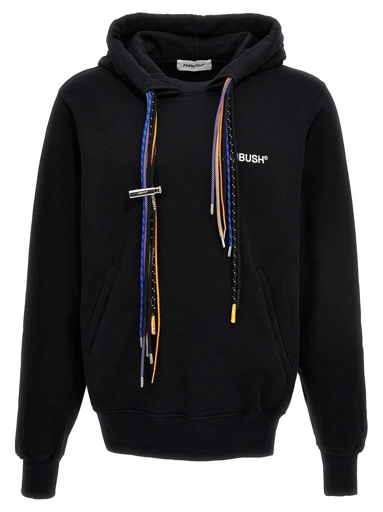 商品Ambush|Ambush Logo Printed Drawstring Hoodie,价格¥2421,第1张图片