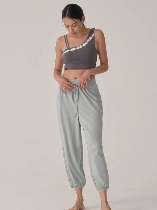 商品ozez|Soft Rib Jogger Pants - Milky Mint,价格¥559,第4张图片详细描述
