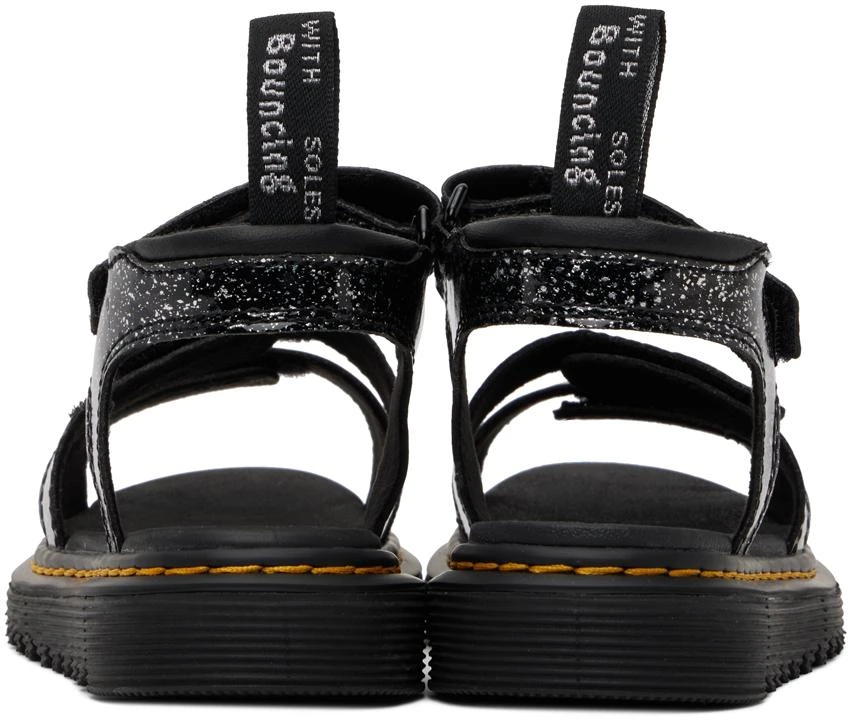 商品Dr. Martens|Kids Black Klaire Glitter Big Kids Sandals,价格¥268,第2张图片详细描述