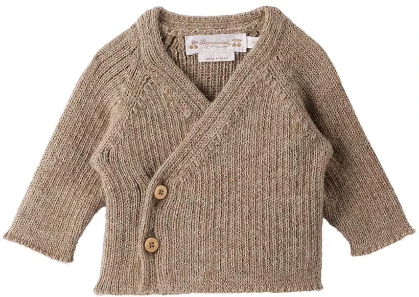 商品Bonpoint|Baby Taupe Theva Sweater & Trousers,价格¥1062,第1张图片