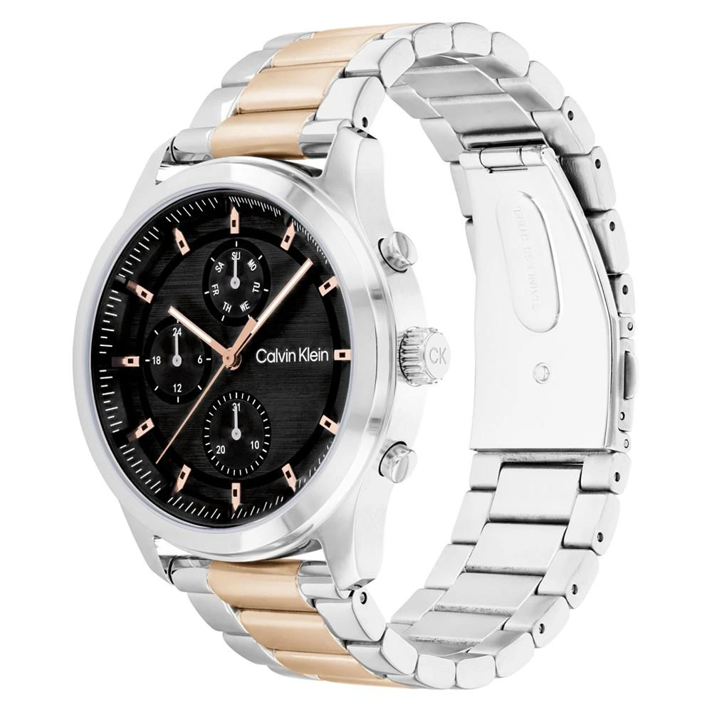 商品Calvin Klein|Men's Two-Tone Stainless Steel Bracelet Watch 44mm,价格¥1544,第2张图片详细描述