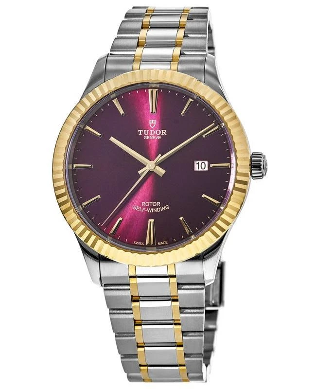 商品Tudor|Tudor Style 41mm Burgundy Dial Stainless Steel Men's Watch M12713-0013,价格¥25694,第1张图片