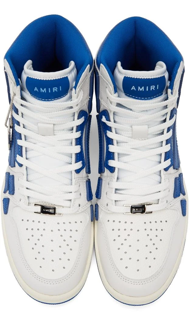 商品AMIRI|White & Blue Skel Top Hi Sneakers,价格¥3608,第5张图片详细描述