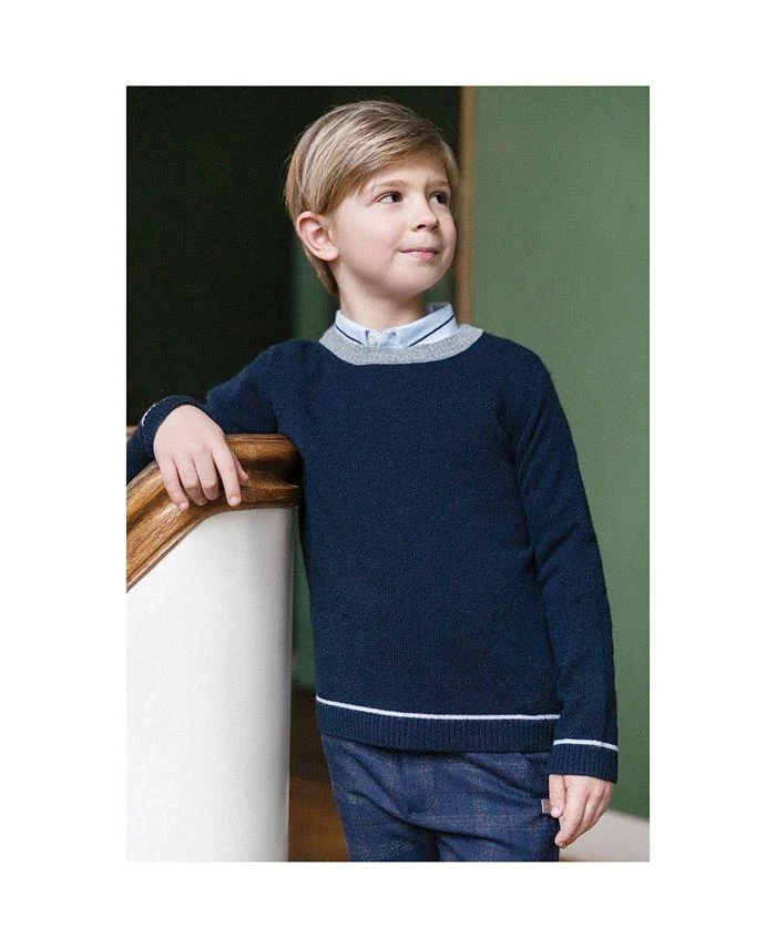 商品Tartine et Chocolat|Boys' Marine Cashmere Pullover Sweater - Little Kid,价格¥713,第3张图片详细描述