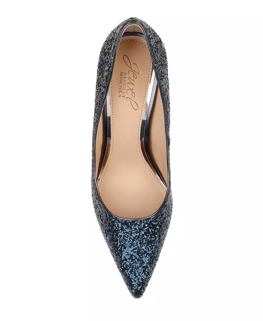 商品Badgley Mischka|Women's Azalea Chunky Glitter Stiletto Evening Pumps,价格¥397,第4张图片详细描述