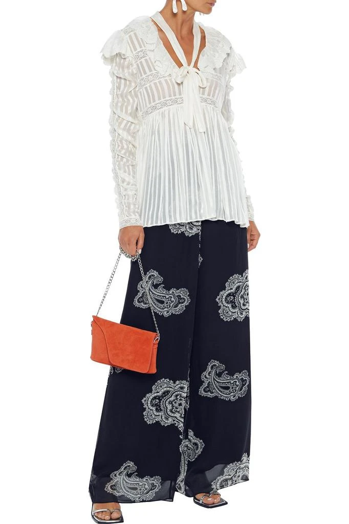 商品Zimmermann|Tempest ruffled lace-trimmed striped silk-georgette blouse,价格¥976,第2张图片详细描述