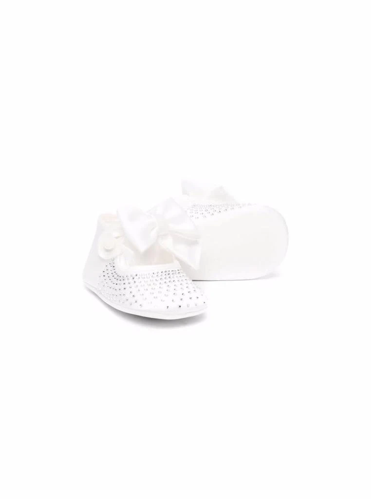 商品MONNALISA|Monnalisa Glitter Crib Shoes With Bow,价格¥935,第3张图片详细描述