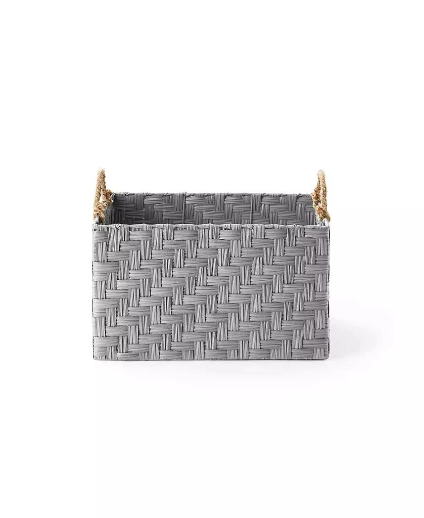 商品Nautica|Rectangle Storage Bins with Herringbone Weave and Rope Handles, Set of 3,价格¥822,第2张图片详细描述