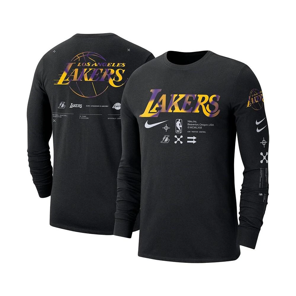 商品NIKE|Men's Black Los Angeles Lakers Essential Air Traffic Control Long Sleeve T-shirt,价格¥314,第1张图片