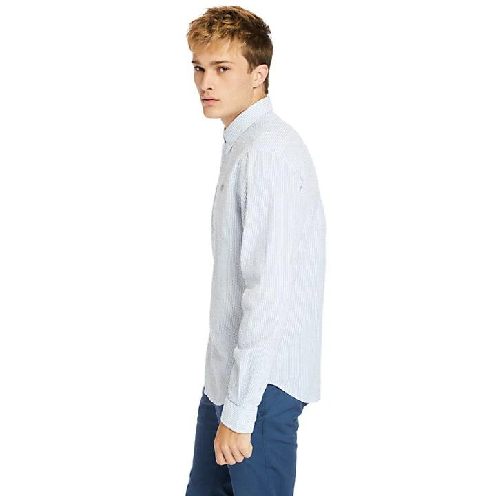 商品Timberland|Striped Seersucker Shirt for Men in Blue,价格¥448,第4张图片详细描述